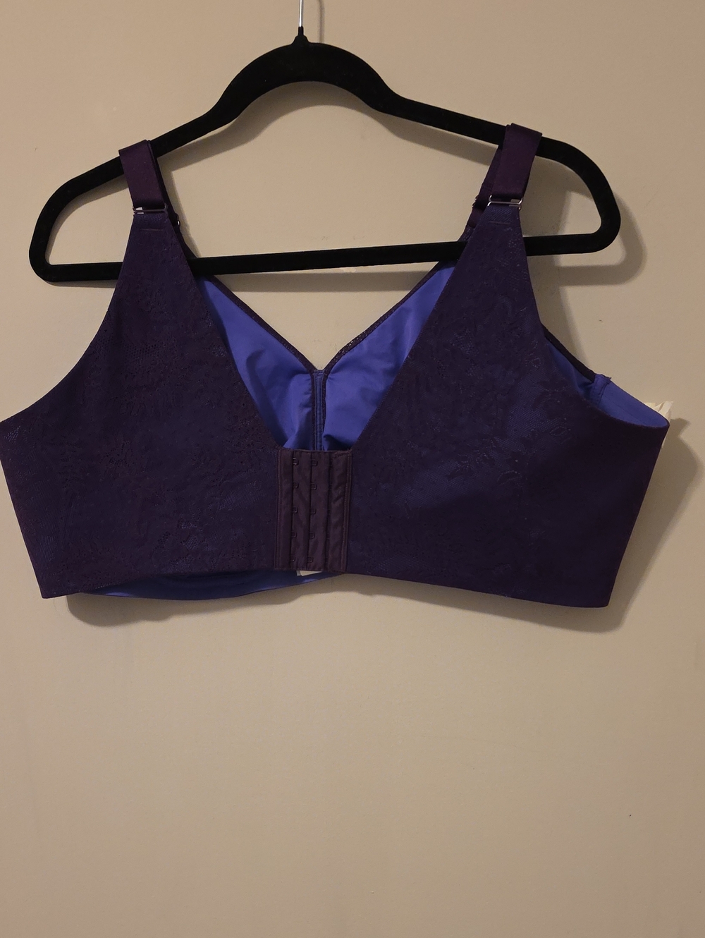Serenada Wire Free Full Coverage Lace Bra Wide Strap - Picture 3 of 9